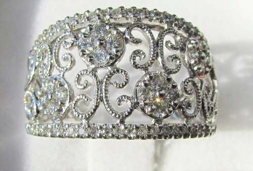 **DESIGNER INSPIRED [R43385]** HIGH QUALITY [1.00ct] DIAMOND BAND [WHITE GOLD ] - BUY SAFE