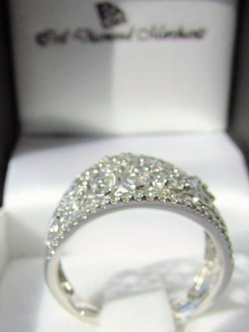 **DESIGNER INSPIRED [R43385]** HIGH QUALITY [1.00ct] DIAMOND BAND [WHITE GOLD ] - BUY SAFE