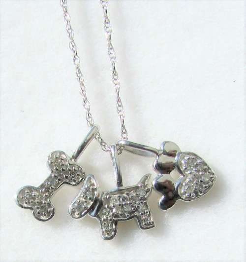 **SPECIAL OFFER [R18015]** 3 CHARMS [0.200ct] DIAMOND PENDANTS + OPTIONAL CHAIN - BUY SAFE