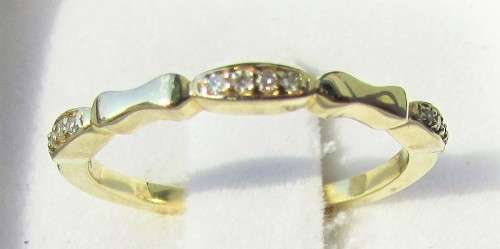**DESIGNER INSPIRED [R18674]** ROUND BRILLIANT CUT [0.150ct] DIAMOND BAND [YELLOW GOLD] - BUY SAFE