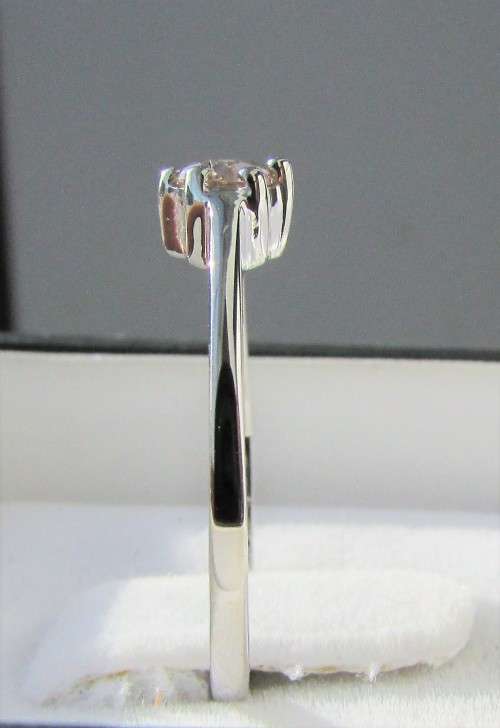 **6 CLAW DESIGN [R23231]** ROUND CUT [0.260ct] SOLITAIRE DIAMOND RING [WHITE GOLD] - BUY SAFE