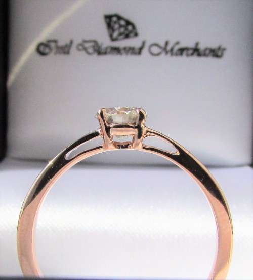 **1/2ct SPECIAL [R27314]** ROUND CUT [0.475ct] SOLITAIRE DIAMOND RING [ROSE GOLD] - BUY SAFE