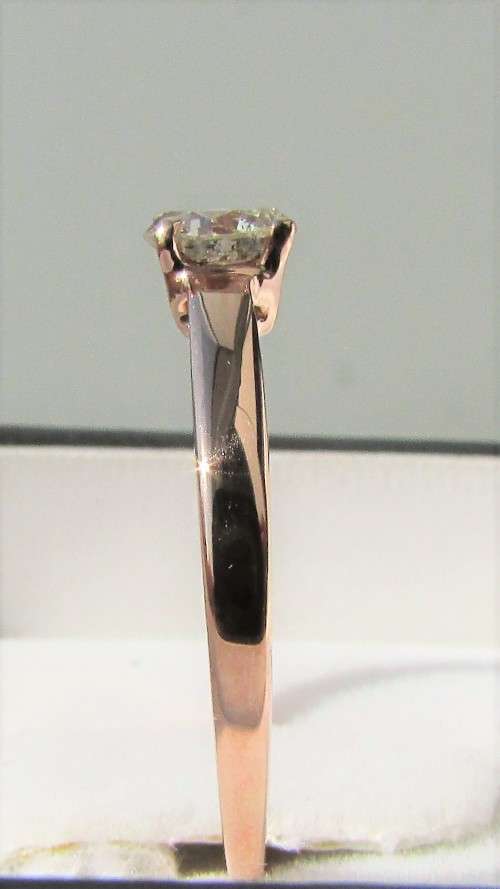 **1/2ct SPECIAL [R27314]** ROUND CUT [0.475ct] SOLITAIRE DIAMOND RING [ROSE GOLD] - BUY SAFE