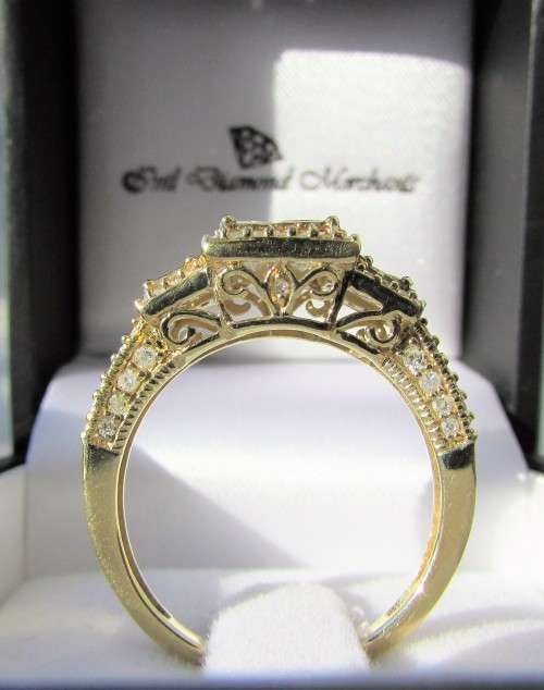 **PRINCESS TRILOGY [R65152]** DIAMOND RING [1.250ct] INVISIBLE SETTING [YELLOW GOLD] - **BUY SAFE**