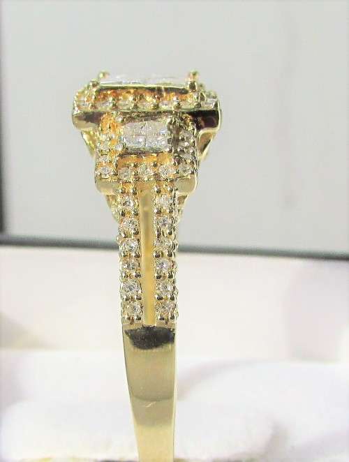 **PRINCESS TRILOGY [R65152]** DIAMOND RING [1.250ct] INVISIBLE SETTING [YELLOW GOLD] - **BUY SAFE**