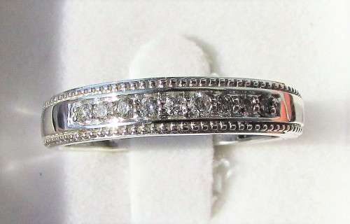 **TOP DEAL [R27419]** HIGH [H / SI] QUALITY [0.250ct] DIAMOND PAVE BAND [WHITE GOLD] - BUY SAFE