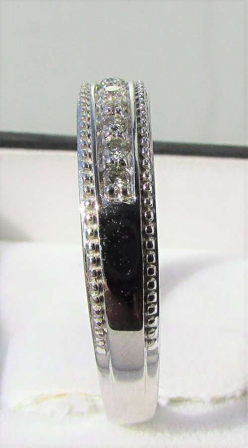 **TOP DEAL [R27419]** HIGH [H / SI] QUALITY [0.250ct] DIAMOND PAVE BAND [WHITE GOLD] - BUY SAFE