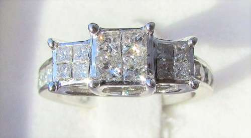 **JAW DROPPING [R59855]** INVISIBLE DESIGN [1.250ct] DIAMOND RING [3.844g] WHITE GOLD - BUY SAFE