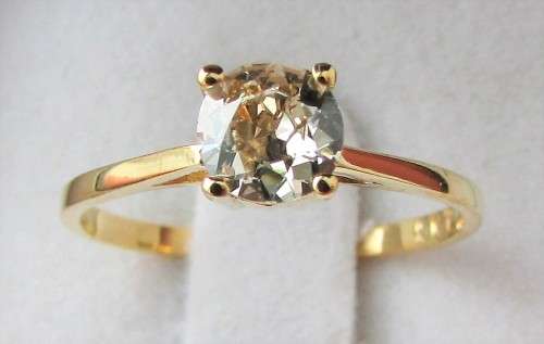 **CERTIFIED 1 PIECE ONLY [R36654]** 1/2ct DEAL [0.437ct] ROUND CUT [SI3] DIAMOND RING [YELLOW GOLD]