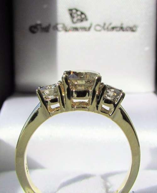 **ONCE OFF PIECE [R42639]** DESIGNER [1.180ct] TRILOGY DIAMOND RING [YELLOW GOLD] - BUY SAFE
