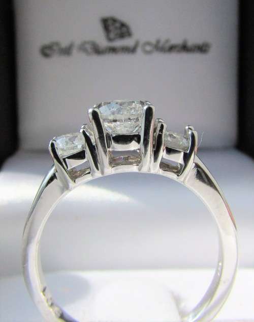 **ONCE OFF PIECE [R47639]** DESIGNER [1.110ct] TRILOGY DIAMOND RING [WHITE GOLD] - BUY SAFE