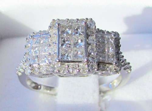 **PRINCESS TRILOGY [R65152]** DIAMOND RING [1.250ct] INVISIBLE SETTING [WHITE GOLD] - **BUY SAFE**