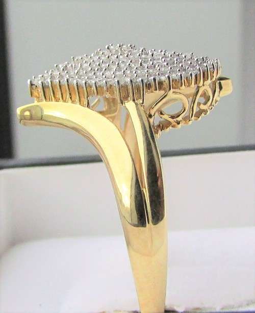 **CRAZY DEAL [R33639]** DESIGNER [0.550ct] CLUSTER DIAMOND RING [YELLOW GOLD] - BUY SAFE