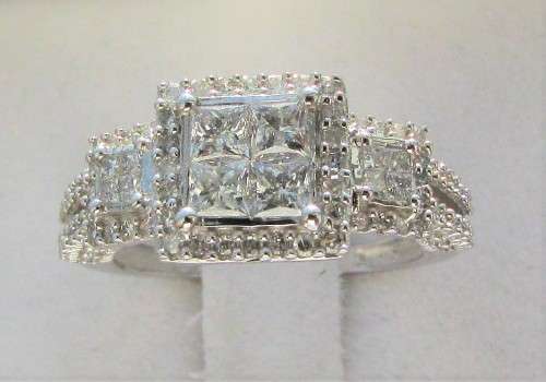 **PRINCESS TRILOGY [R65152]** DIAMOND RING [1.250ct] INVISIBLE SETTING [WHITE GOLD] - **BUY SAFE**