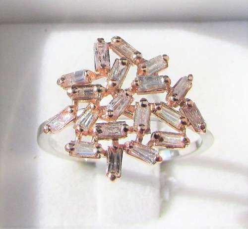 **SHOWROOM QUALITY [R48651]** NATURAL PINK DIAMOND [0.600ct] RING [18KT WHITE/ROSE GOLD] - BUY SAFE
