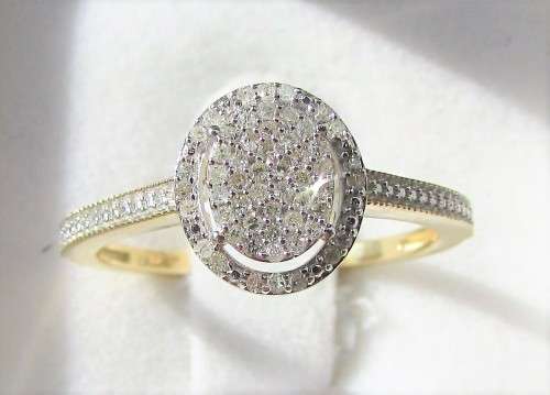 **BRILLIANT BUY [R26419]** DIAMOND CLUSTER [0.250ct] RING [YELLOW GOLD] - BUY SAFE