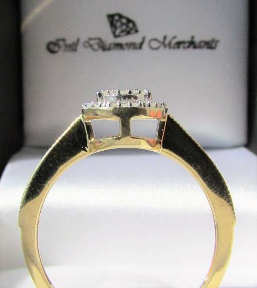 **BRILLIANT BUY [R26419]** DIAMOND CLUSTER [0.250ct] RING [YELLOW GOLD] - BUY SAFE