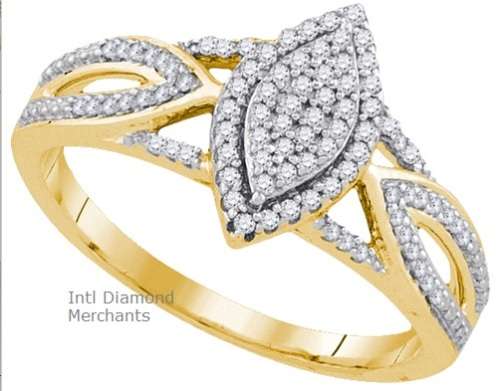 **EXCEPTIONAL [R31412]** DESIGNER SPLIT SHANK  [0.400ct] DIAMOND RING [YELLOW GOLD] - BUY SAFE