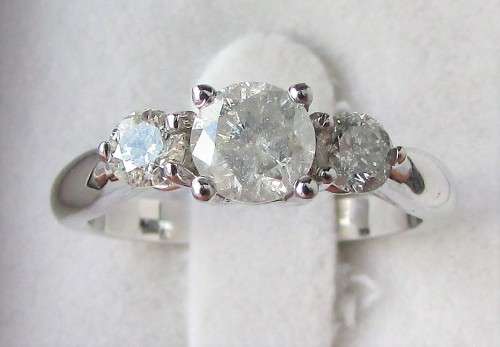 **ONCE OFF PIECE [R36639]** DESIGNER [1.00ct] TRILOGY DIAMOND RING [WHITE GOLD] - BUY SAFE