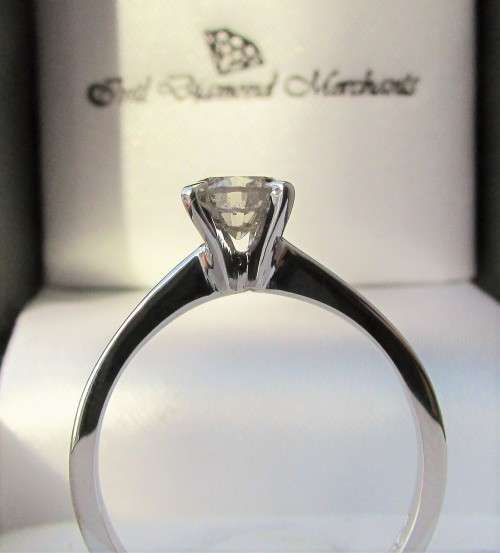 **1/2ct SPECIAL [R27314]** ROUND CUT [0.600ct] SOLITAIRE DIAMOND RING [WHITE GOLD] - BUY SAFE