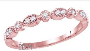 **NEW DESIGN [R23419]** ROUND BRILLIANT CUT [0.250ct] DIAMOND BAND [ROSE GOLD] - BUY SAFE