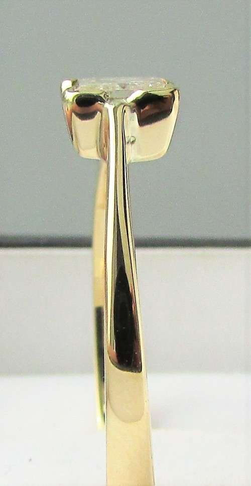 **1/2ct SPECIAL [R25314]** PRINCESS CUT [0.530ct] SOLITAIRE DIAMOND RING [YELLOW GOLD] - BUY SAFE