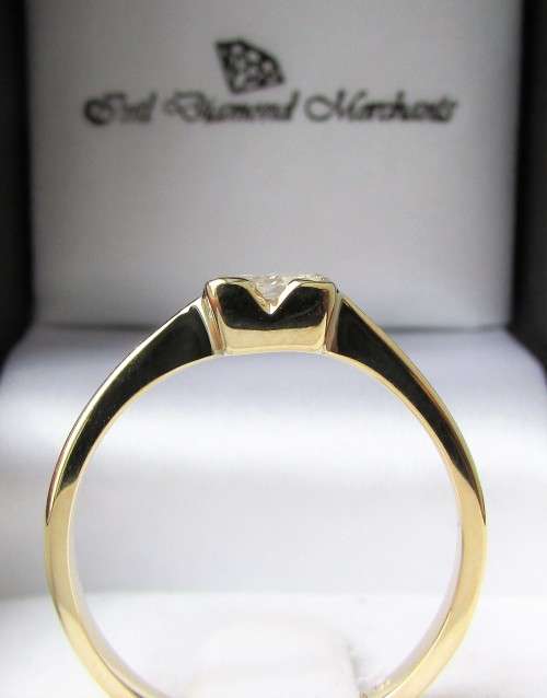 **1/2ct SPECIAL [R25314]** PRINCESS CUT [0.530ct] SOLITAIRE DIAMOND RING [YELLOW GOLD] - BUY SAFE