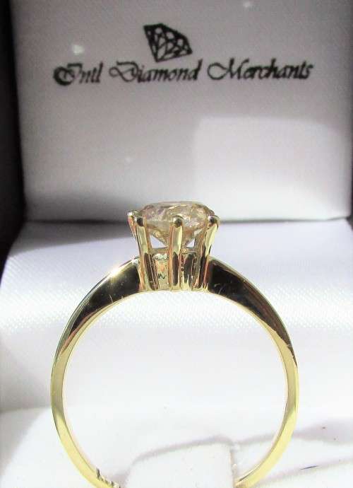 **NEARLY 1CT SPARKLY [R31036]** ROUND CUT DIAMOND [0.900ct] SOLITAIRE RING [YELLOW GOLD] - BUY SAFE