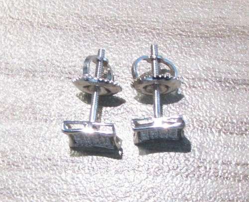 **DIAMOND CLUSTER [R20341]** MICRO PAVE SET [0.200ct] DIAMOND EARRINGS [WHITE GOLD] -  BUY SAFE