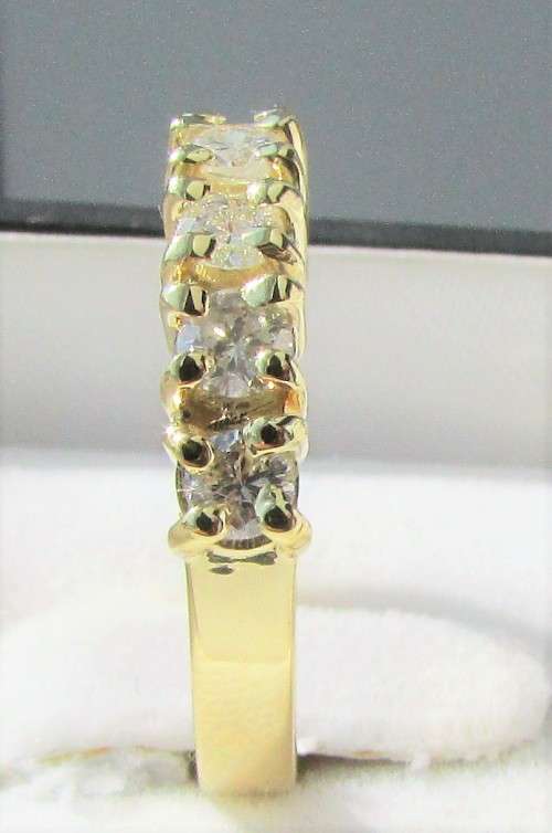 **7 DIAMONDS [R31518]** HALF ETERNITY [0.710ct] DIAMOND RING [YELLOW GOLD] - BUY SAFE