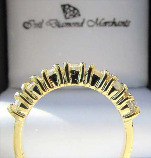 **7 DIAMONDS [R31518]** HALF ETERNITY [0.710ct] DIAMOND RING [YELLOW GOLD] - BUY SAFE