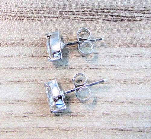 **MARQUISE CUT [R27145]** SPARKLING [0.520ct] DIAMOND [SI3] STUDS EARRINGS [WHITE GOLD] - BUY SAFE