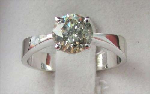 **BARGAIN BUY [R52716]** OUR FAMOUS 1CT DIAMOND SOLITAIRE RING [1.040ct] WHITE GOLD - BUY SAFE