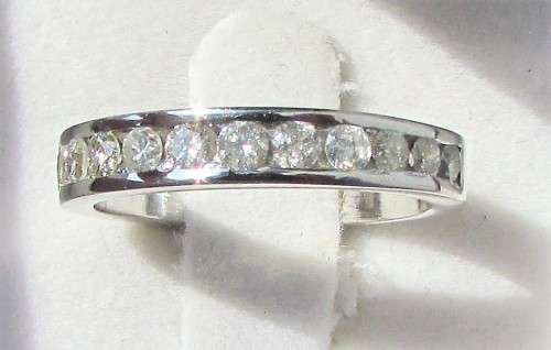 **CHANNEL DESIGN [R35518]** HALF ETERNITY [0.500ct] DIAMOND RING [WHITE GOLD] - BUY SAFE