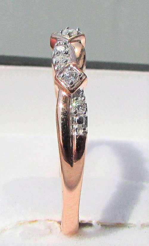**NEW DESIGN [R20419]** ROUND BRILLIANT CUT [0.175ct] DIAMOND BAND [ROSE GOLD] - BUY SAFE