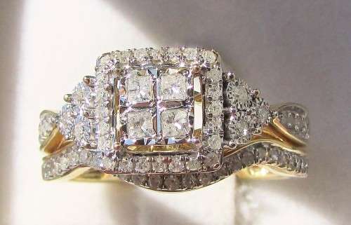 **SUPER SPECIAL [R40258]** BRIDAL TWINSET [0.600ct] DIAMOND RING [4.202g] YELLOW GOLD - BUY SAFE