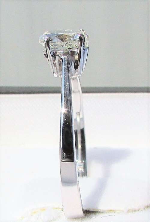 **BRIGHT SPARKLE [R27528]** OVAL CUT [0.570ct] 4 CLAW DIAMOND RING [WHITE GOLD] - BUY SAFE