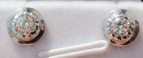 **DIAMOND STUDS [R23467]** DESIGNER CLAW SET [0.300ct] DIAMOND EARRINGS [18KT WHITE GOLD] - BUY SAFE