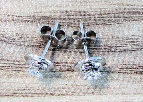 **DIAMOND STUDS [R23467]** DESIGNER CLAW SET [0.300ct] DIAMOND EARRINGS [18KT WHITE GOLD] - BUY SAFE