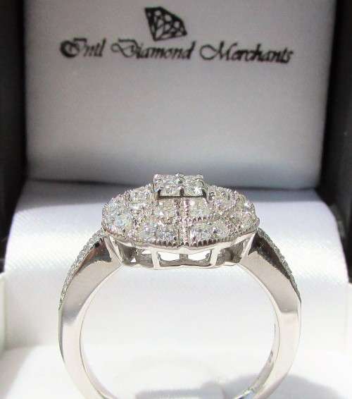 **SHOWSTOPPER [R52643]** FLORAL DESIGN [1.00ct] DIAMOND RING [WHITE GOLD] - BUY SAFE