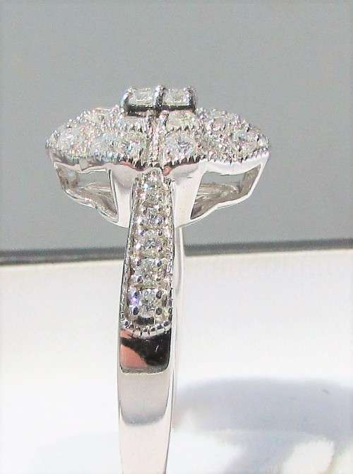 **SHOWSTOPPER [R52643]** FLORAL DESIGN [1.00ct] DIAMOND RING [WHITE GOLD] - BUY SAFE