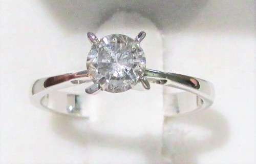 **1/2ct SPECIAL [R27314]** ROUND CUT [0.560ct] SOLITAIRE DIAMOND RING [WHITE GOLD] - BUY SAFE