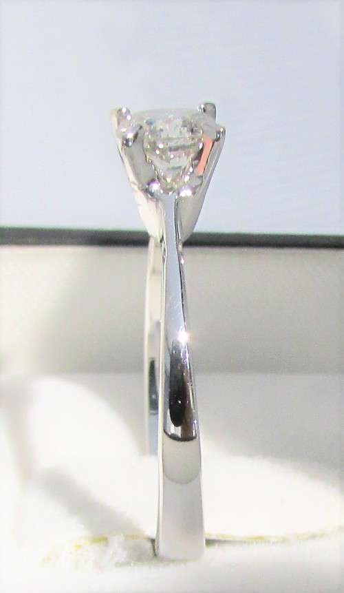 **1/2ct SPECIAL [R27314]** ROUND CUT [0.560ct] SOLITAIRE DIAMOND RING [WHITE GOLD] - BUY SAFE