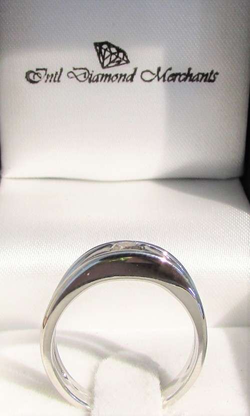 **SPLIT SHANK [R25893]** TENSION SET DESIGN ROUND CUT DIAMOND [0.240ct] RING [WHITE GOLD] - BUY SAFE