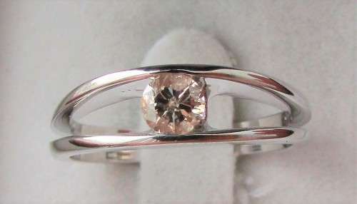 **SPLIT SHANK [R27893]** TENSION SET DESIGN ROUND CUT DIAMOND [0.340ct] RING [WHITE GOLD] - BUY SAFE