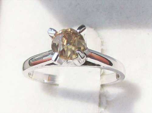 **BARGAIN BUY** UNIQUE ROSE CUT [0.630ct] DIAMOND SOLITAIRE RING [WHITE GOLD] - BUY SAFE