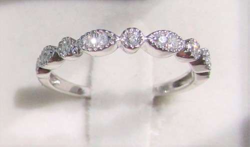 **STACKABLES [R23419]** ROUND BRILLIANT CUT [0.250ct] DIAMOND BAND [WHITE GOLD] - BUY SAFE