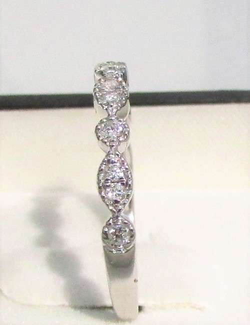 **STACKABLES [R23419]** ROUND BRILLIANT CUT [0.250ct] DIAMOND BAND [WHITE GOLD] - BUY SAFE