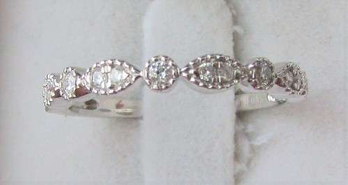 **STACKABLES [R23419]** ROUND BRILLIANT CUT [0.250ct] DIAMOND BAND [WHITE GOLD] - BUY SAFE