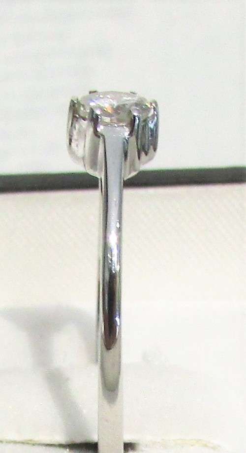 **6 CLAW DESIGN [R21473]** ROUND CUT [0.300ct] SOLITAIRE DIAMOND RING [WHITE GOLD] - BUY SAFE